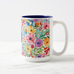 Tasse 2 Couleurs Élégant Fleur sauvage Floral & Botanique