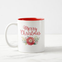 Elégant Joyeux Noël aquarelle Floral