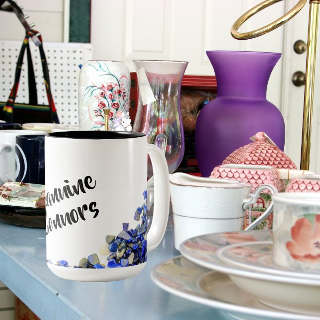 Tasse 2 Couleurs Élégant Lapis Lazuli Cristaux de pierres précieuse (Créateur téléchargé)