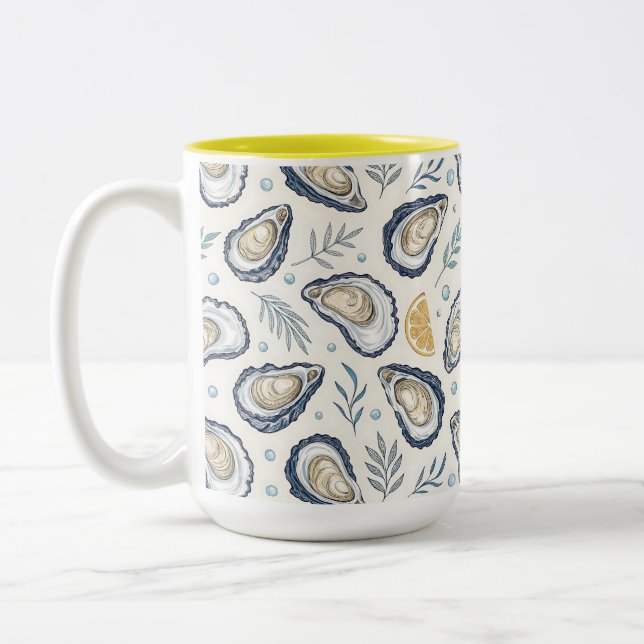 Tasse 2 Couleurs Elegant Marine Oysters (Gauche)