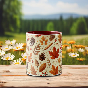 Tasse 2 Couleurs Élégant Motif Automne