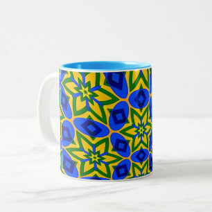 Tasse 2 Couleurs Élégant Motif Fleurs Abstraites