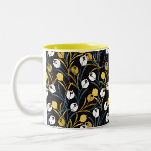 Tasse 2 Couleurs Élégant motif floral de Tulipe