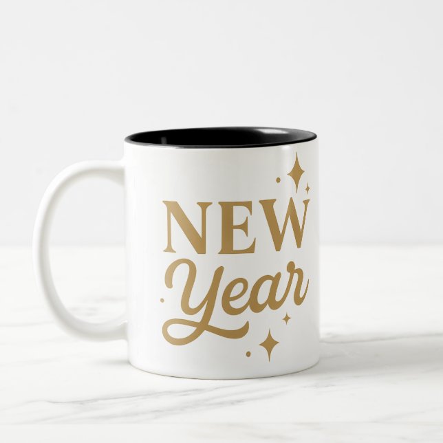 Tasse 2 Couleurs Elegant New Year (Gauche)