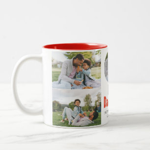 Tasse 2 Couleurs Élégant Simple Meilleur Papa Jamais Fête des pères