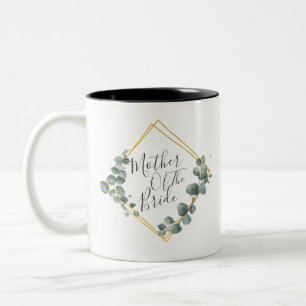 Tasse 2 Couleurs Élégante robe de mère de la mariée aquarelle eucal