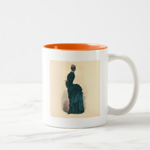 Tasse 2 Couleurs Élégante robe victorienne bleue