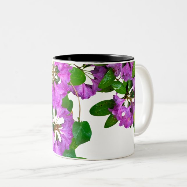 Tasse 2 Couleurs Elégants fleurs roses azalées roses (Devant droit)