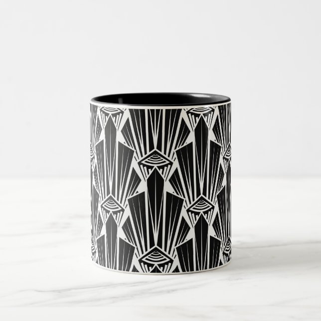 Tasse 2 Couleurs Éléments géométriques abstraits art déco sombres é (Centre)