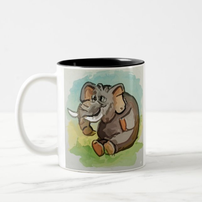 Tasse 2 Couleurs Eléphant (Gauche)