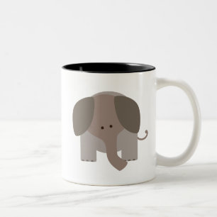 Tasse 2 Couleurs Éléphant Brown mignon