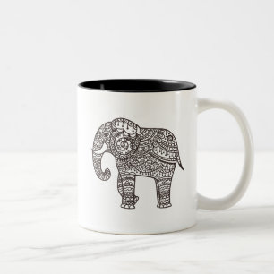 Tasse 2 Couleurs Éléphant décoratif de style