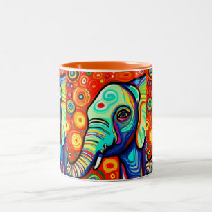 Tasse 2 Couleurs Eléphant excentrique