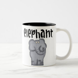 Tasse 2 Couleurs Éléphant gris