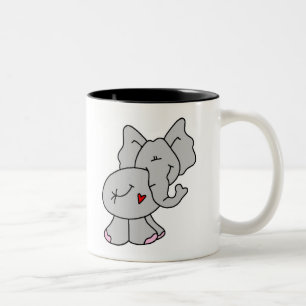 Tasse 2 Couleurs Éléphant gris mignon