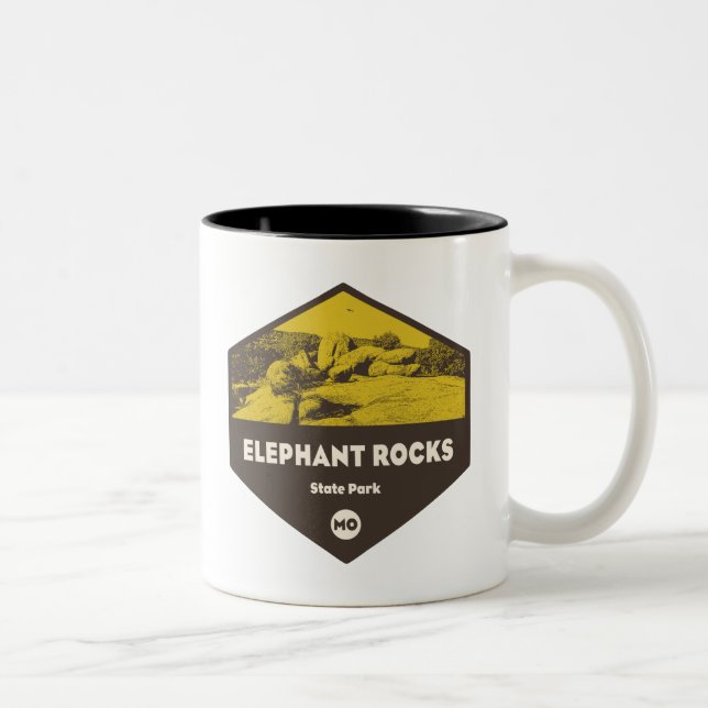 Tasse 2 Couleurs Elephant Rocks State Park Missouri (Droit)