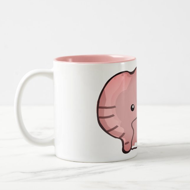 Tasse 2 Couleurs Eléphant rose (Gauche)