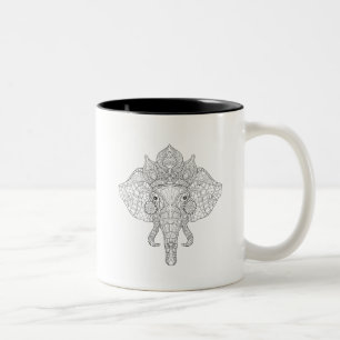 Tasse 2 Couleurs Éléphant Zendoodle principal