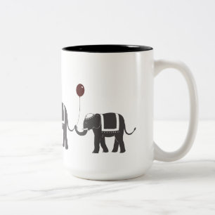 Tasse 2 Couleurs Eléphants avec ballons