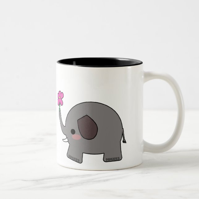 Tasse 2 Couleurs Éléphants dans l'amour (Droit)