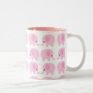 Tasse 2 Couleurs Éléphants roses