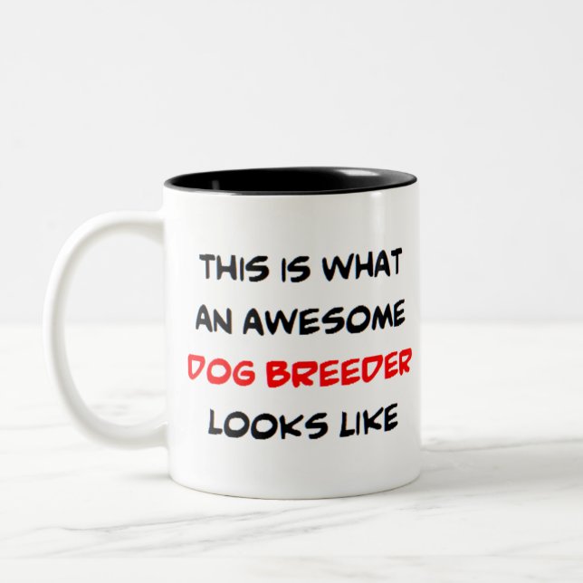 Tasse 2 Couleurs éleveur de chiens, génial (Gauche)