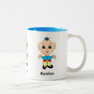 Tasse 2 Couleurs Elfe génial mignon & Calligraphie