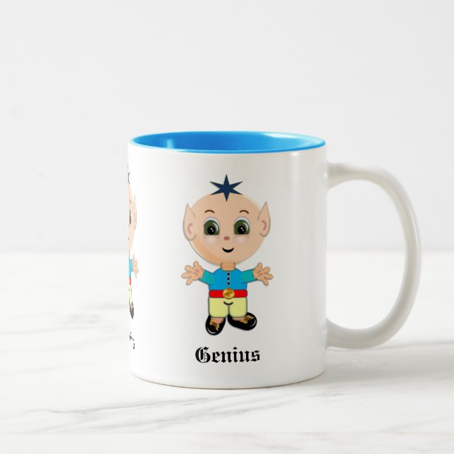 Tasse 2 Couleurs Elfe génial mignon & Calligraphie (Droit)