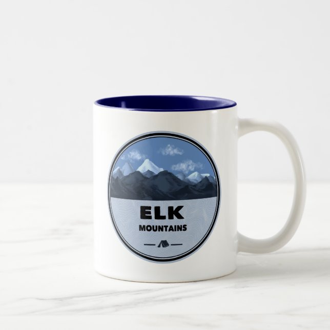 Tasse 2 Couleurs Elk Mountains Colorado Camping (Droit)