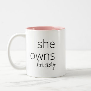 Tasse 2 Couleurs Elle possède son histoire Citation motivationnel