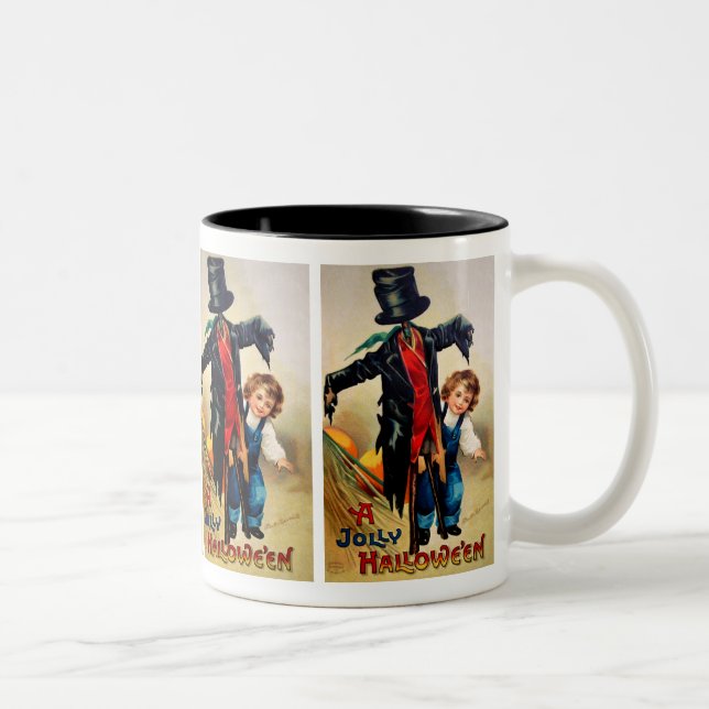 Tasse 2 Couleurs Ellen H. Clapsaddle : Garçon avec l'épouvantail (Droit)