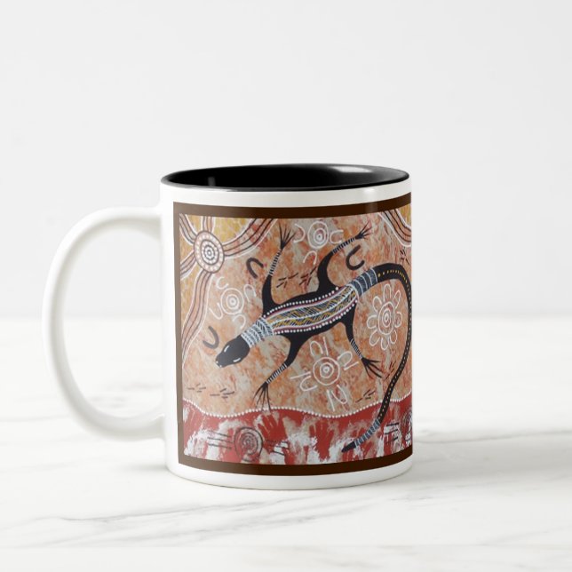 Tasse 2 Couleurs Eloi Jerra (Goanna) Dream with Dreamtime Story (Gauche)