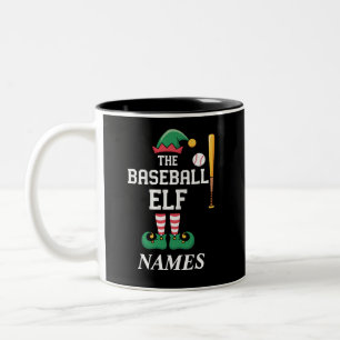Tasse 2 Couleurs Élufe de baseball de nom personnalisé pour famille