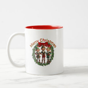 Tasse 2 Couleurs Elves Joyeux Christmas Coffee Cup