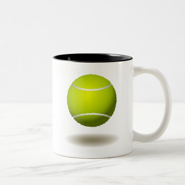 Tasse 2 Couleurs Emblème frais 2 de tennis (Droit)