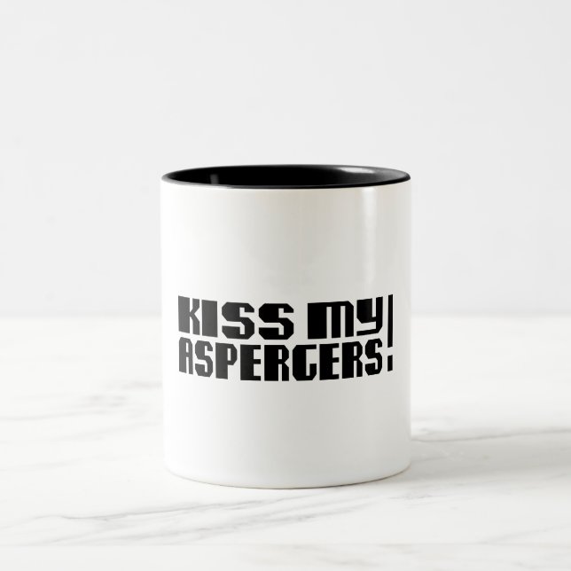 Tasse 2 Couleurs Embrassez mon Aspergers ! (Mois d'Awarness (Centre)