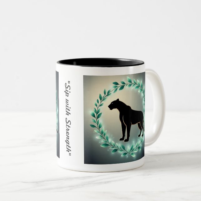 Tasse 2 Couleurs "Emerald Jungle Shadow" (Devant droit)