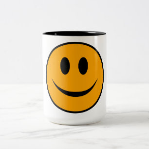 Tasse 2 Couleurs Emoji du visage souriant
