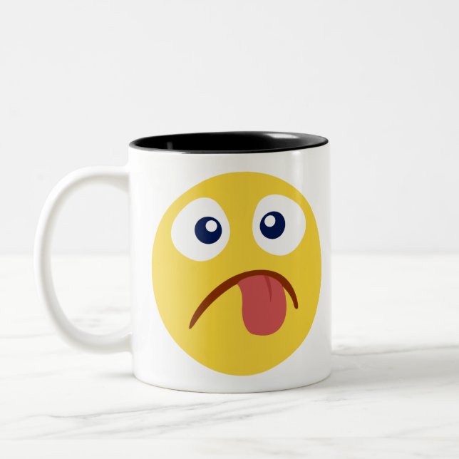 Tasse 2 Couleurs Emojia langue coincée (Gauche)