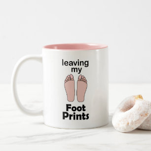 Tasse 2 Couleurs Empreinte Laissant Mes Empreintes Inspirant