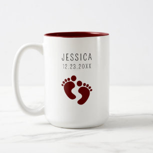 Tasse 2 Couleurs Empreinte moderne bébé nouveaux parents cadeaux, n