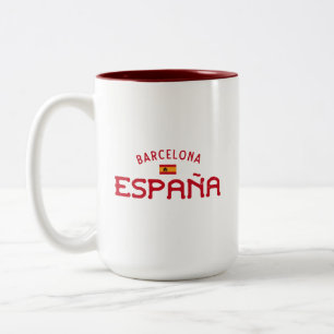Tasse 2 Couleurs En détresse Barcelone Espagne (Espagne)