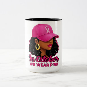 Tasse 2 Couleurs en octobre Nous portons des femmes noires roses Ca