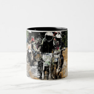 Tasse 2 Couleurs En route ! - Motocross Racer