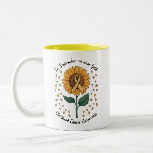 Tasse 2 Couleurs En septembre nous portons de l'or pour la sensibil