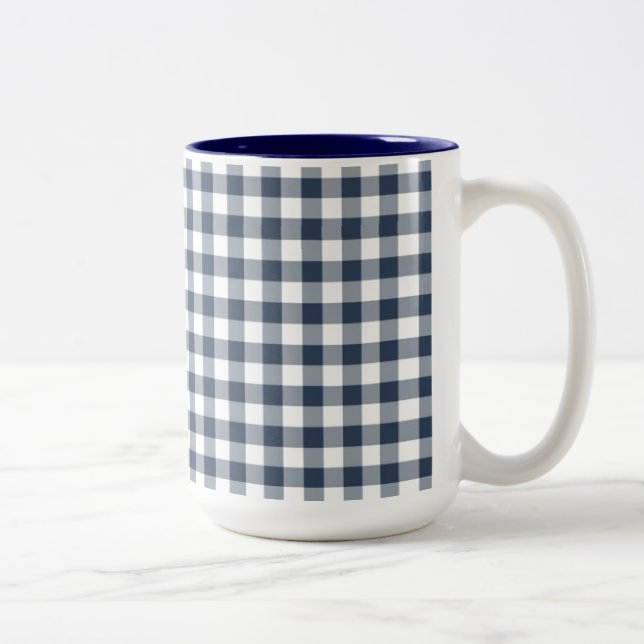 Tasse 2 Couleurs En vichy bleu (Droit)