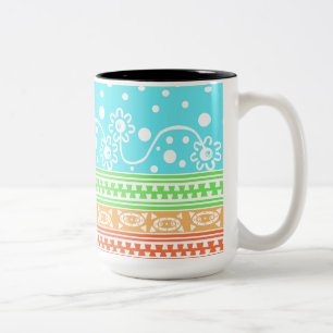 Tasse 2 Couleurs Enchevêtrement de fermeture éclair aztèque en past
