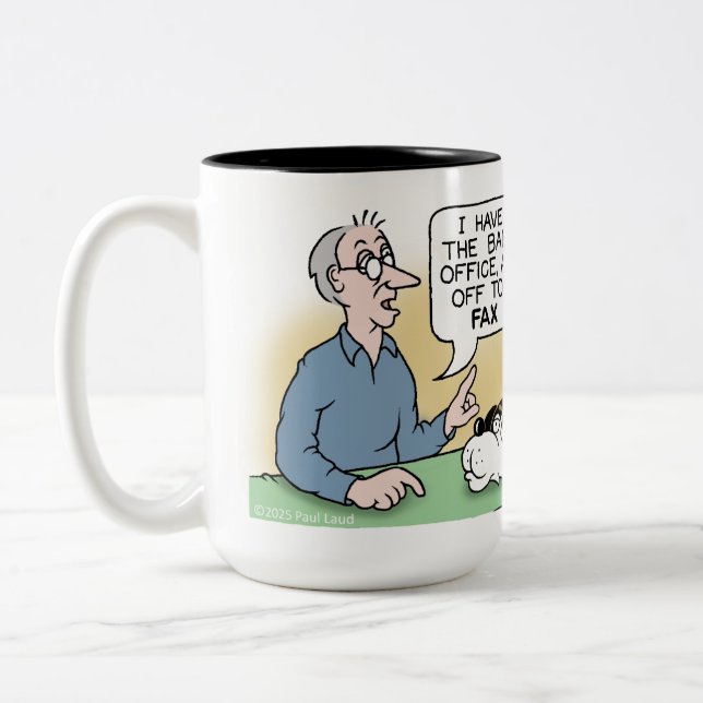 Tasse 2 Couleurs Enfant des années 50 - Dessin de café (Gauche)