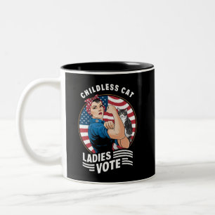 Tasse 2 Couleurs Enfant Femme Chat Voter Vintage Rosie Le Rivete
