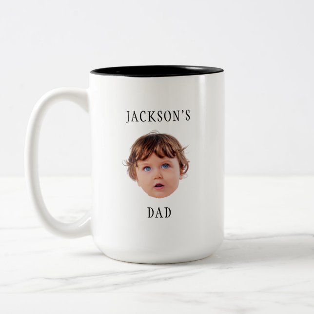 Tasse 2 Couleurs Enfant personnalisé moderne visage grand-parents m (Gauche)